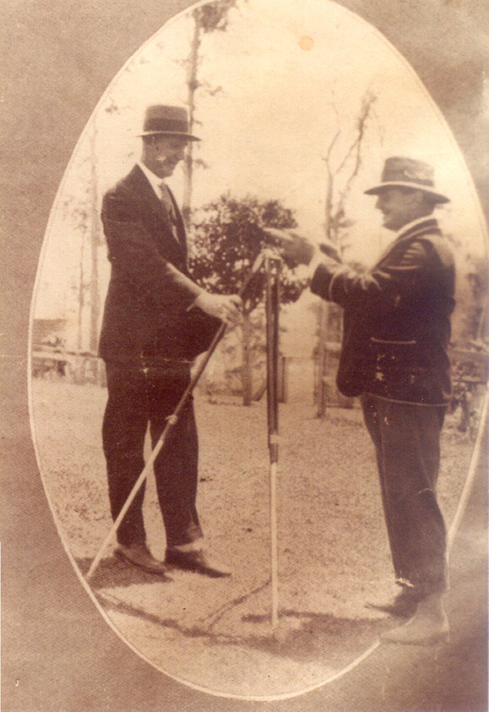 Schoolmaster and Mr. Shepperson, Kin Kin, 1931 