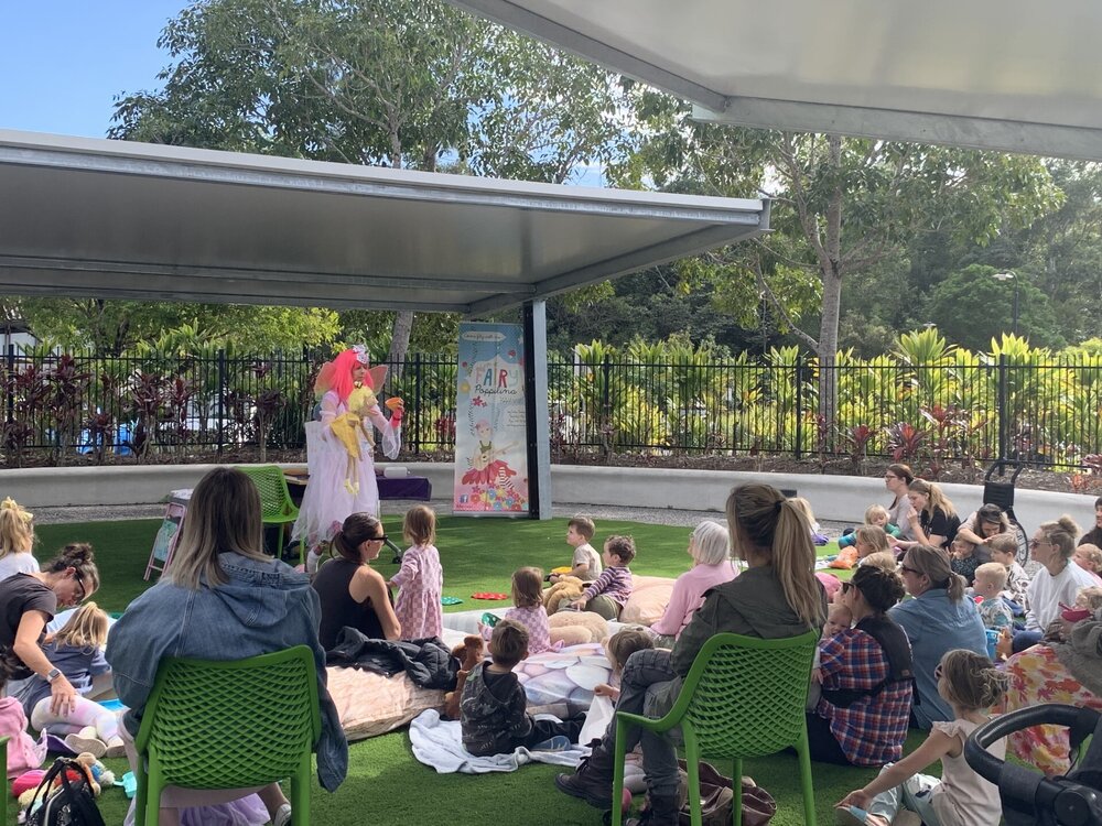 Fairy Poppilina entertains children and carers, Cooroy Library, March 2018