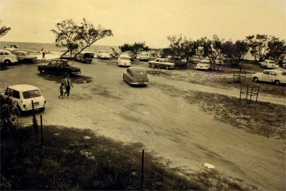 Day area and car park, Peregian Beach, early 1960s