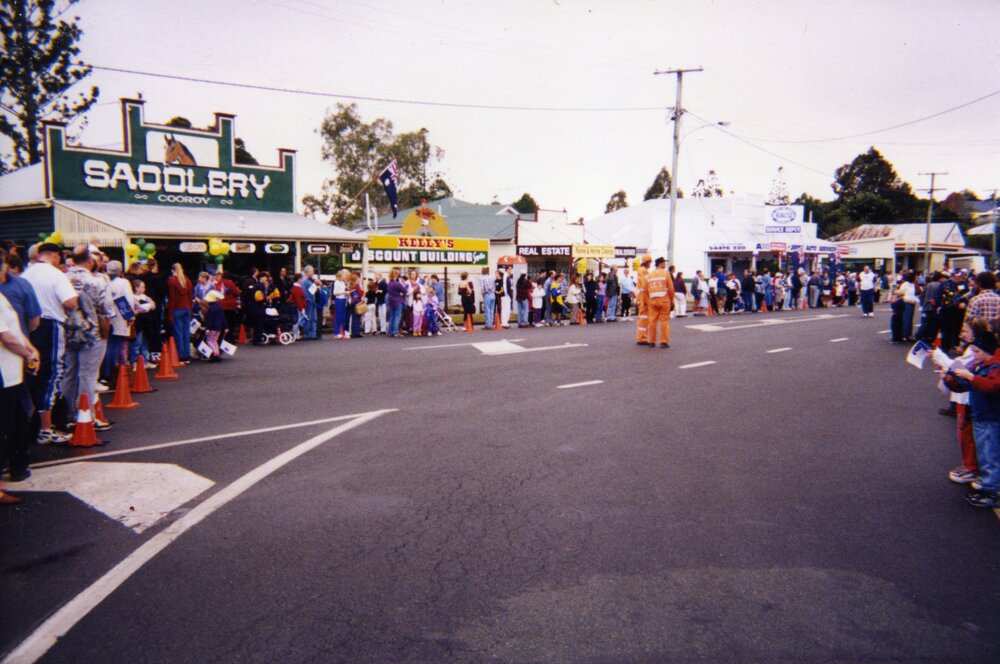 Olympic Torch Relay celebrations, Diamond Street, Cooroy, 16 June 2000