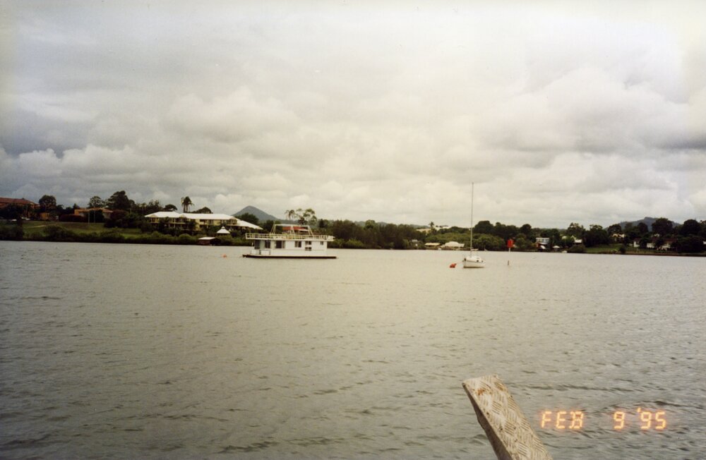 Houseboat, Noosa River, Tewantin, 9 February 1995