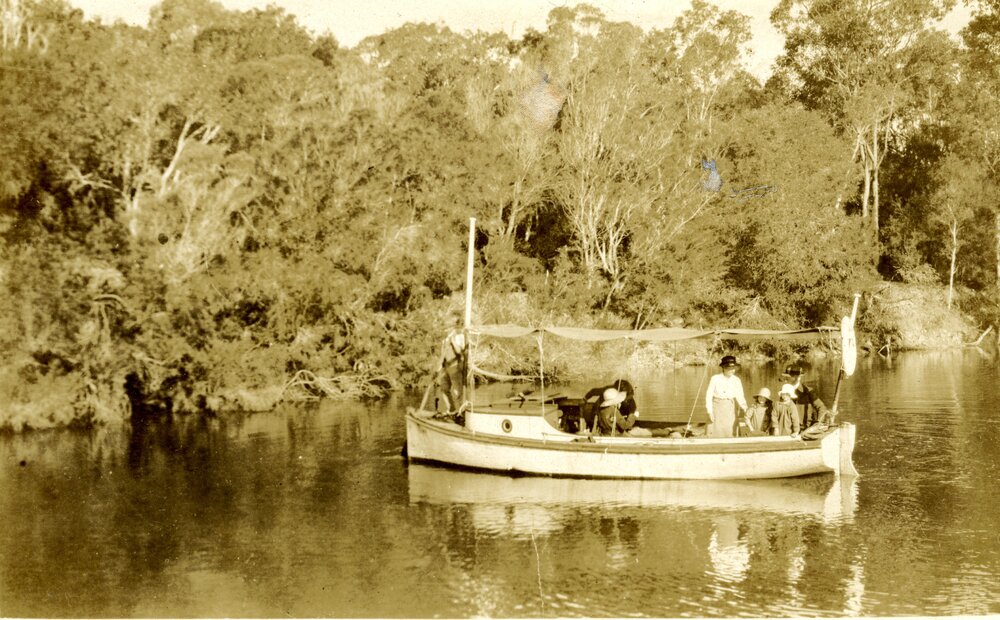 Boating party, Noosa River, 1928