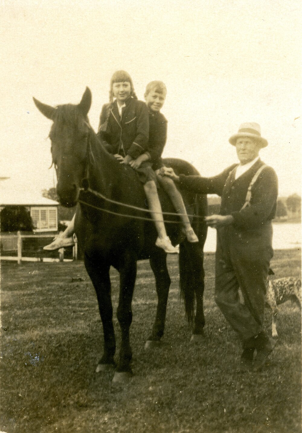 John Tait and pony riders, Tewantin, 1917