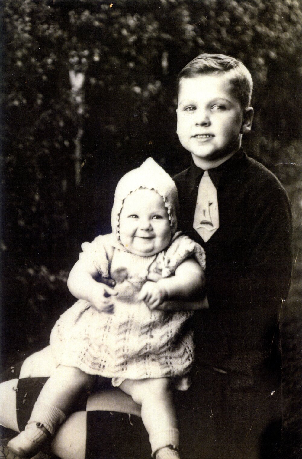 Portrait, Margaret Hawkins with her brother