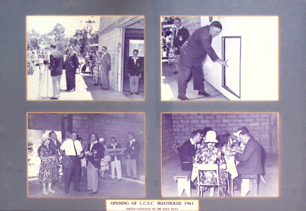Boathouse opening celebrations, Lake Cootharaba Sailing Club, 1961