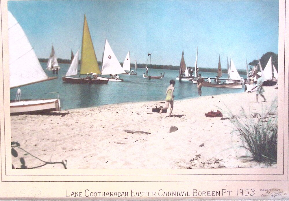 Easter Carnival, Lake Cootharaba Sailing Club, Boreen Point, 1953