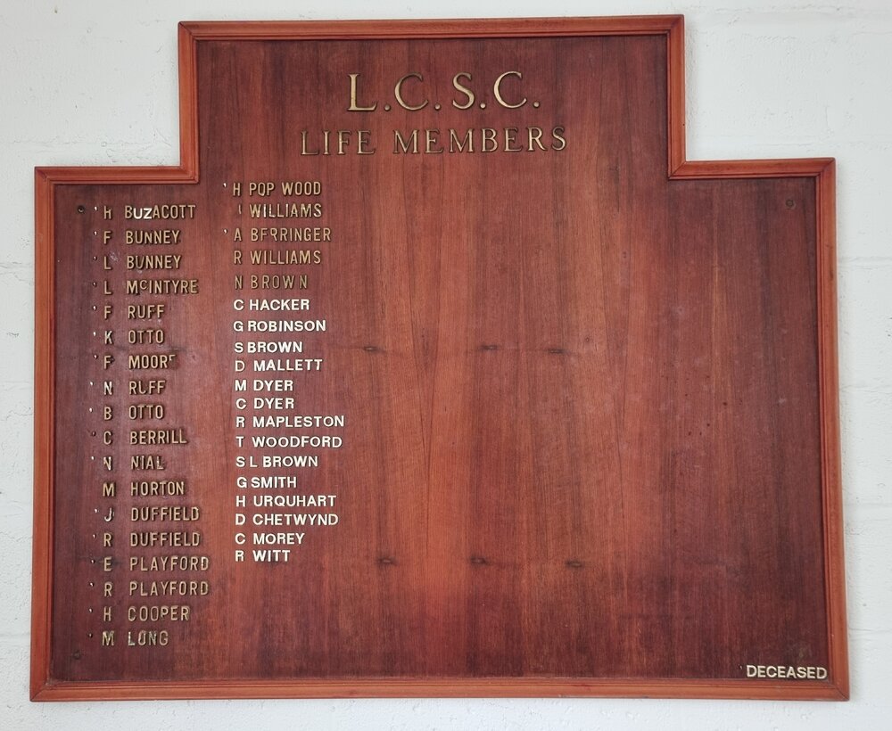 Life Members Honour Board, Lake Cootharaba Sailing Club, Boreen Point, January 2026
