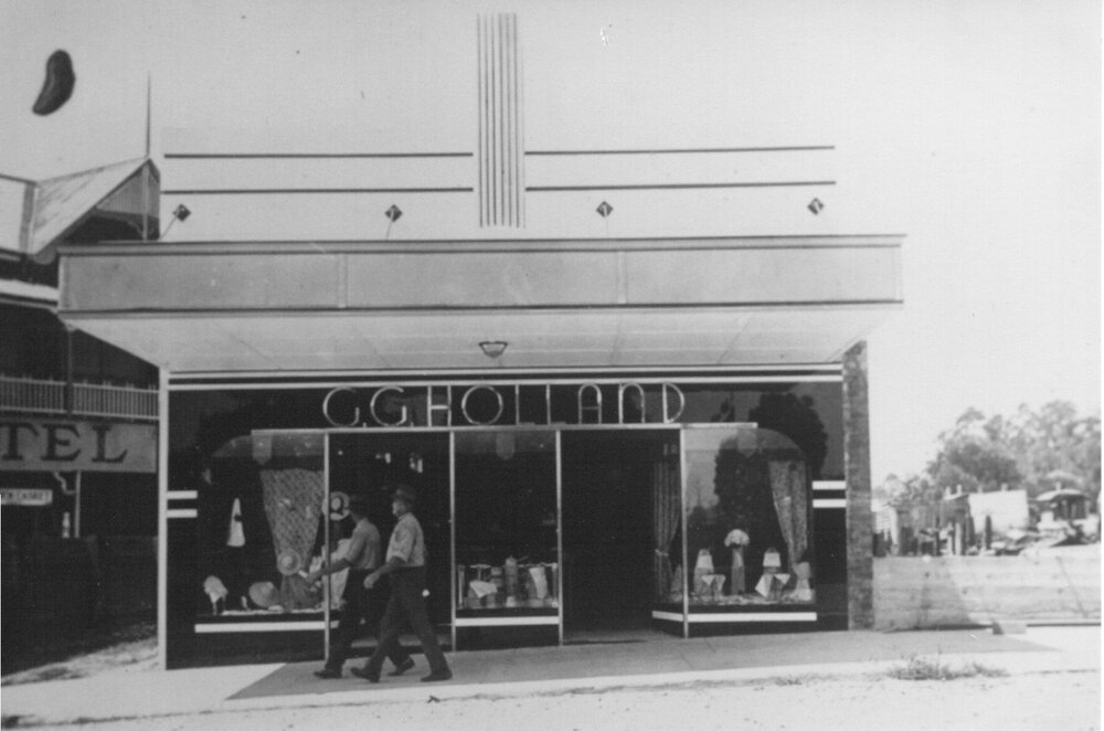 G. G. Holland clothing store, 2 Memorial Avenue, Pomona, ca 1940