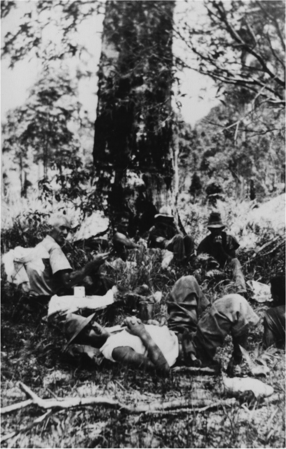 Tea break, Main Roads workers, Pomona, ca 1928