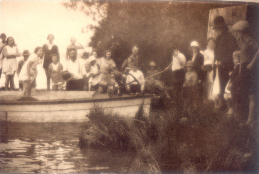 Boating party, Elanda Point, Como, 1930s