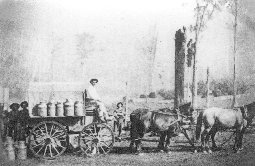 Jim Chapman, cream carrier, Kin Kin