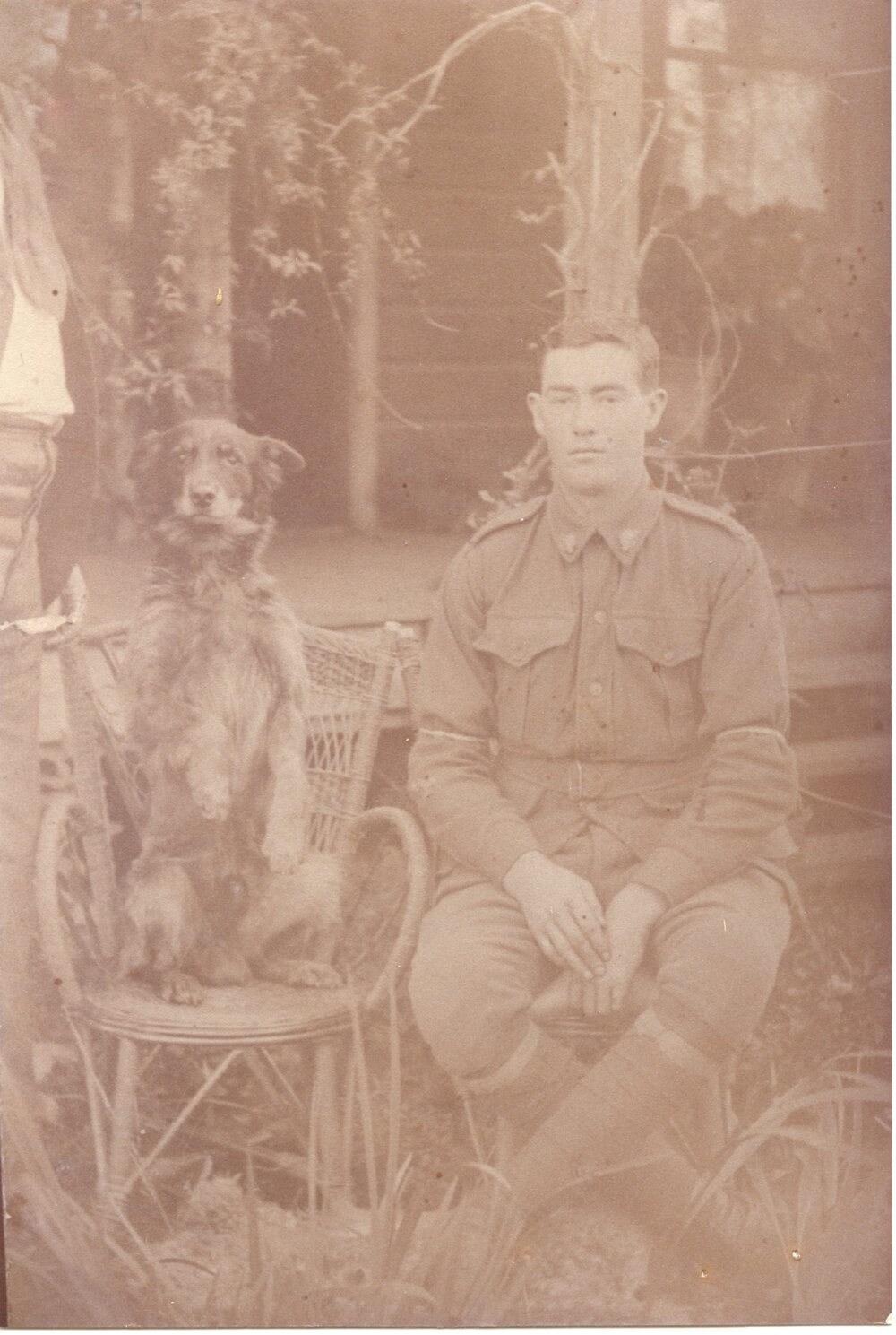 Portrait, unidentified soldier, Pomona, ca 1916