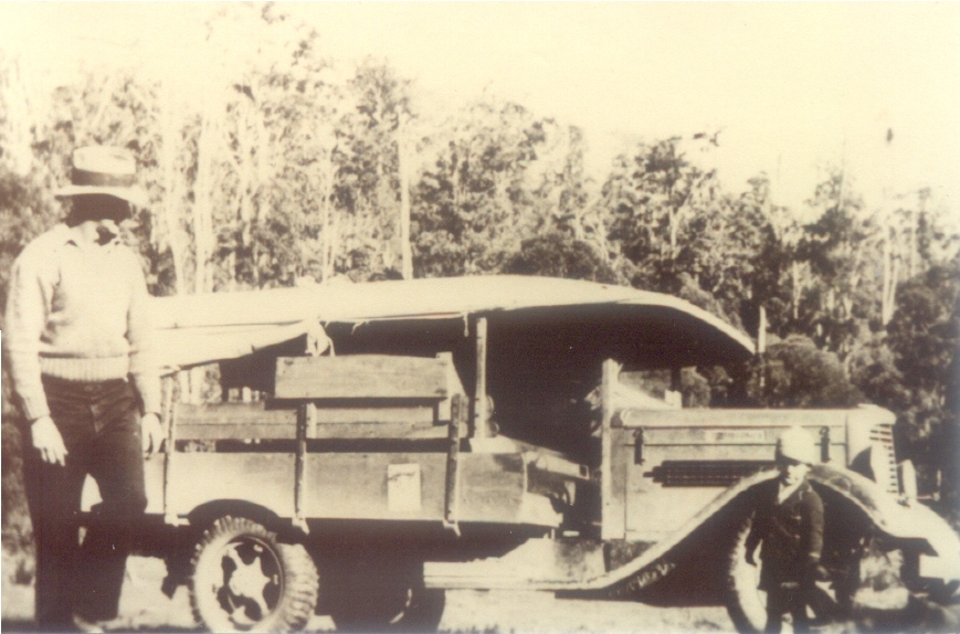 Cream carrier, Bill Watson, Middle Creek, Federal, ca 1930s
