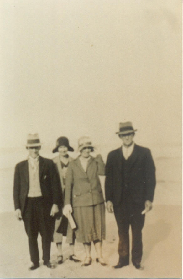 Beachgoers, P. H. Elder, Mrs Elder, Mrs Duke and Henry Duke