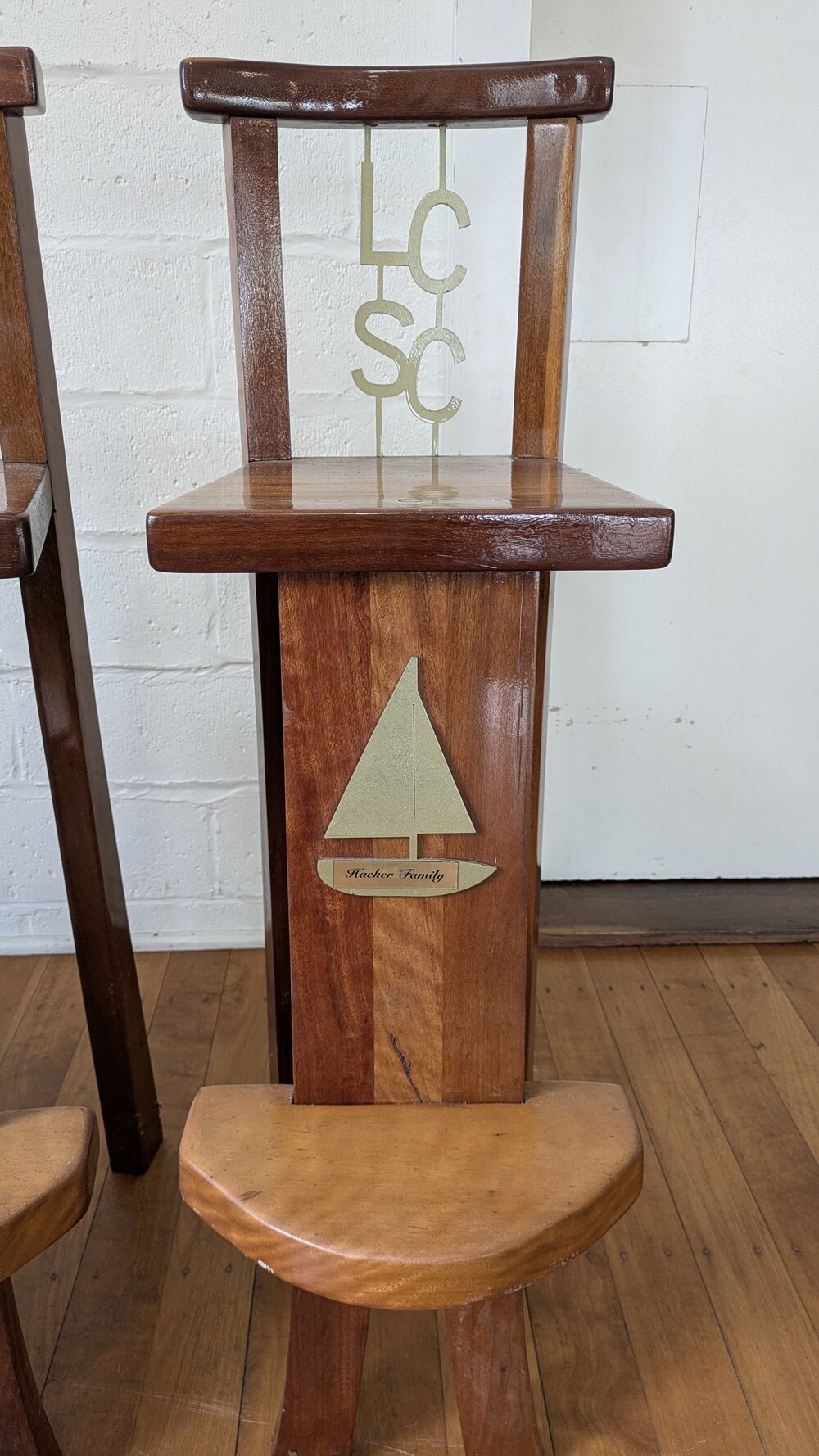 Family recognition chair, Hacker Family, Lake Cootharaba Sailing Club, Boreen Point, 17 December 2025