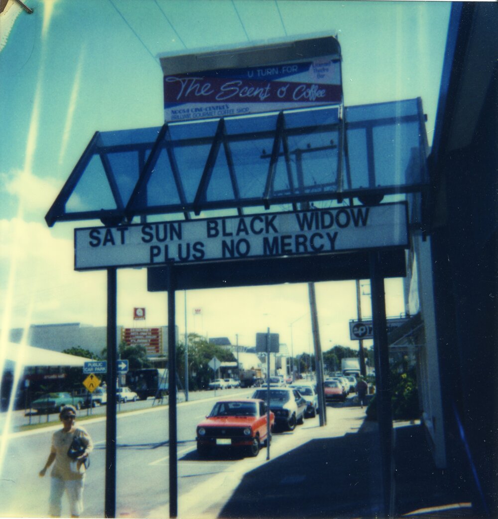 Signage, Noosa Cinema, 29 Sunshine Beach Road, Noosa Junction, Noosa Heads, 21 August 1987