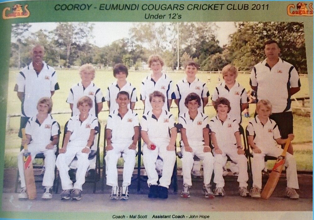 Team photo, Cooroy-Eumundi Cougars Cricket Club - u12s, 2011