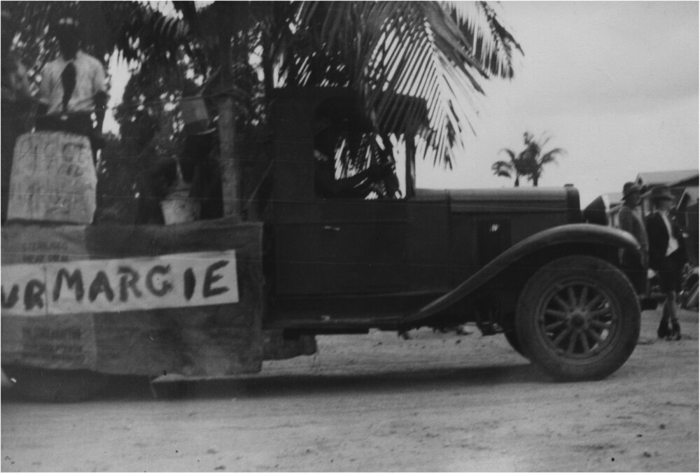 Float, Peace Parade, Reserve Street, Pomona, ca 1945