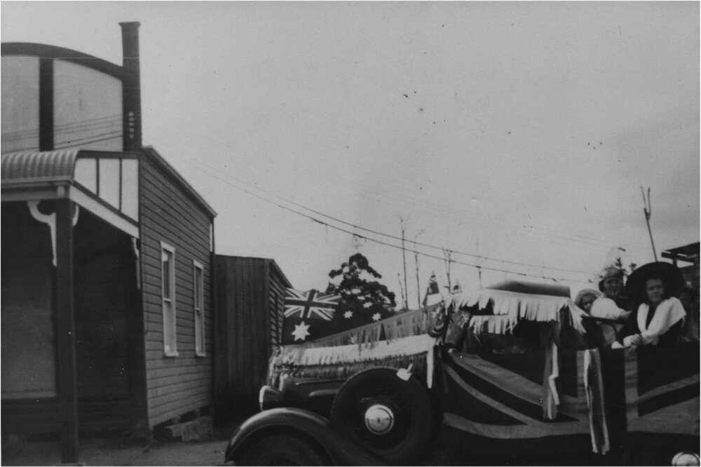 Participants, Peace Parade, Factory Street, Pomona, ca 1945