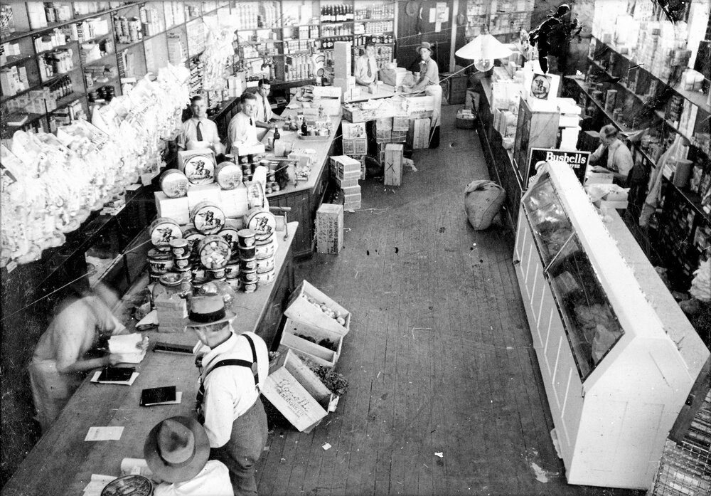 Interior, J. W. Overell's Cash &amp; Service Store, Reserve Street, Pomona