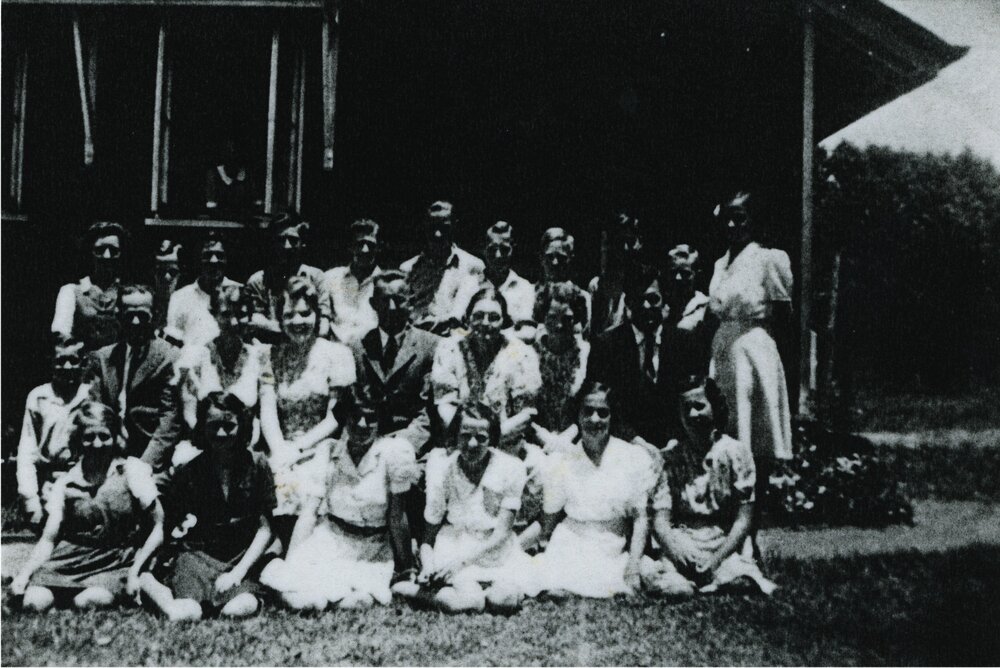 Teachers and Students, Pomona State Rural School, Pomona, 1940s