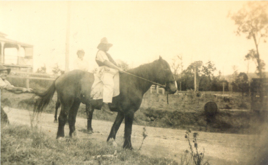 Fancy dress participant, Mrs Muriel Nilon, Queensland Centenary Celebrations, Cooran, 1959