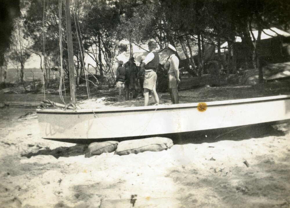 Sailing boat, Boreen Point, 1947