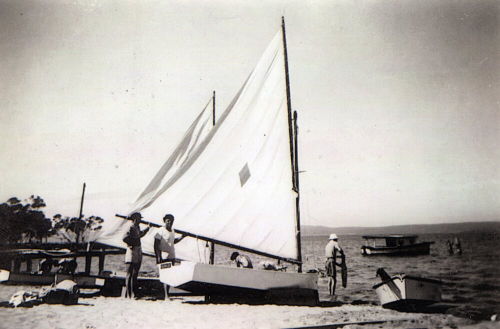 Sailors, Lake Cootharaba, 1950s