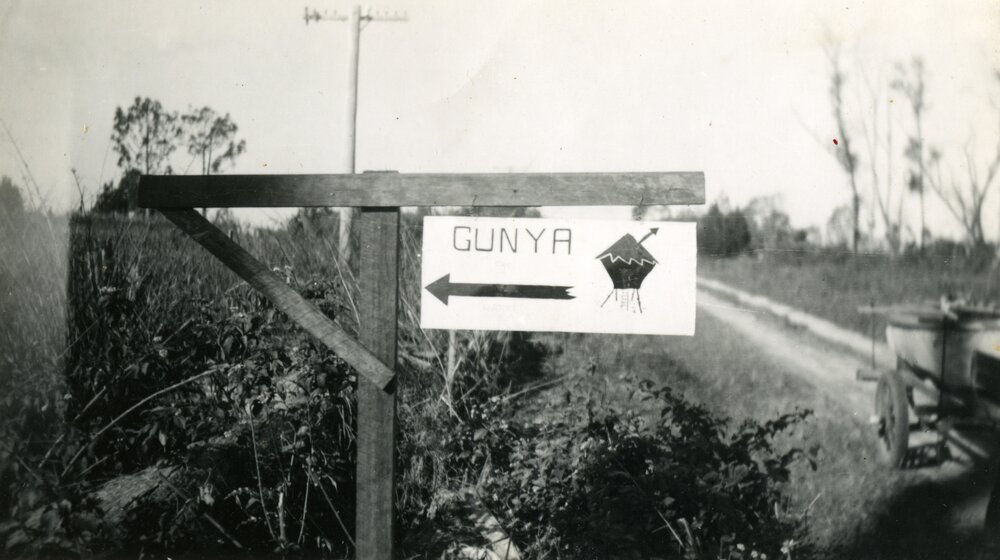 Signage, 'Gunya' clubhouse, Lake Cootharaba Sailing Club, Boreen Point