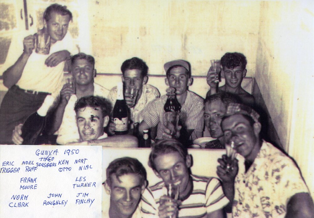 Inside 'Gunya', Lake Cootharaba Sailing club members, 1950