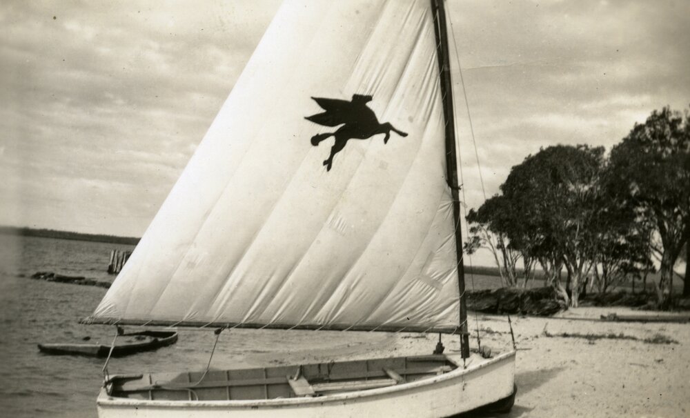 'Pegasus', training dinghy, Lake Cootharaba Sailing Club, ca 1950s