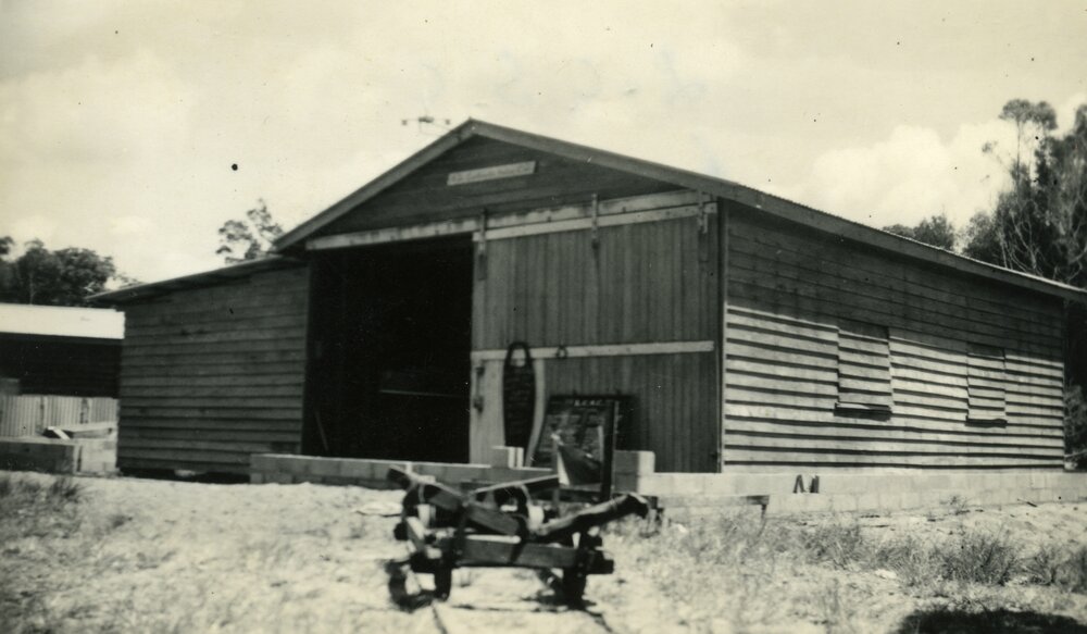 Boat shed, Lake Cootharaba Sailing Club, Boreen Point, 6 March 1960