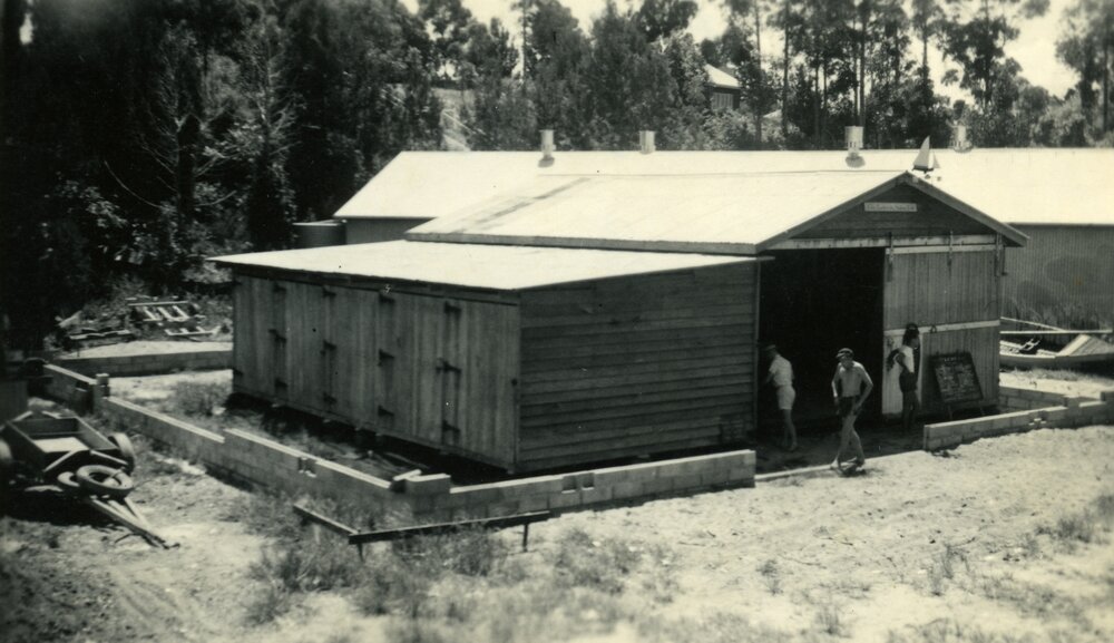 Clubhouse foundations, Lake Cootharaba Sailing Club, Boreen Point, 6 March 1960