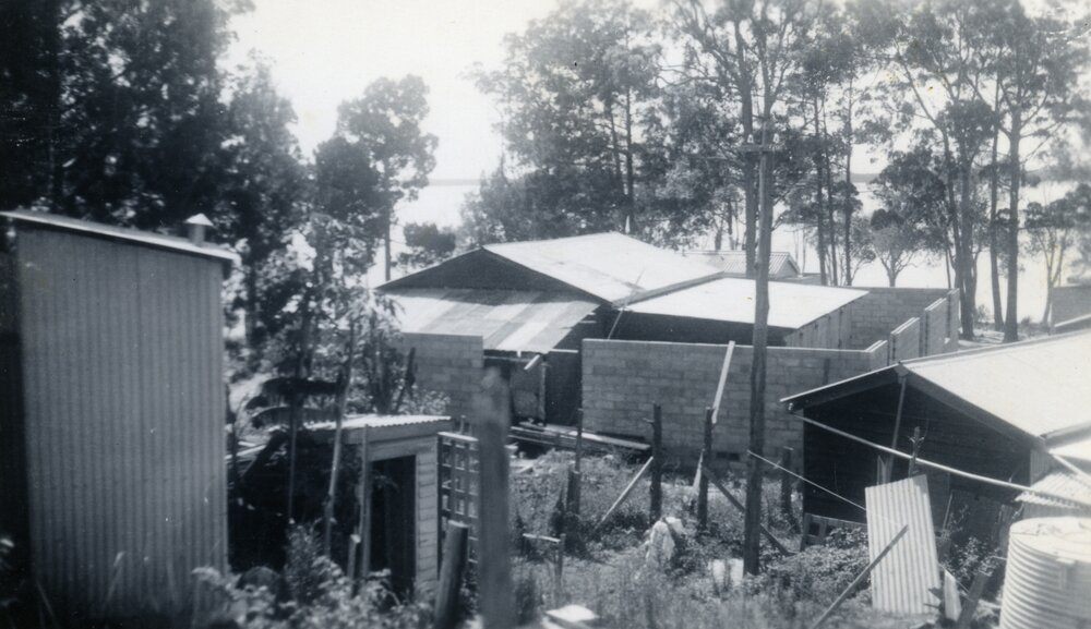 Clubhouse rear, Lake Cootharaba Sailing Club, Boreen Point, 1960