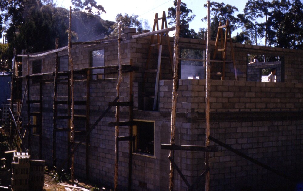 Clubhouse construction, Lake Cootharaba Sailing Club, Boreen Parade, Boreen Point, ca 1960