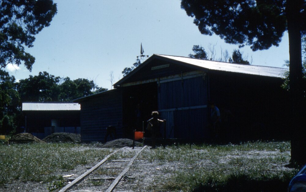 Boat shed, Lake Cootharaba Sailing Club, Boreen Point, ca 1960