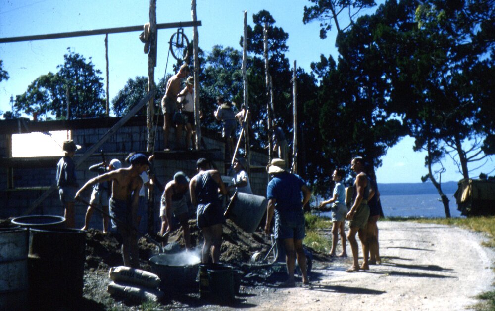 Clubhouse construction, Lake Cootharaba Sailing Club, Boreen Parade, Boreen Point, 1960