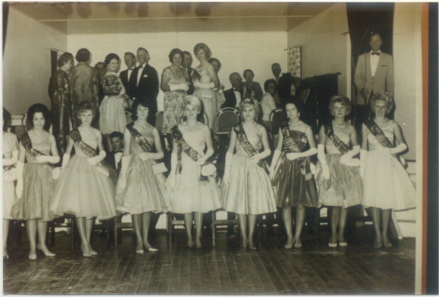 Entrants and Officials, 'Miss Noosa Show', Noosa Country Show Ball, Pomona, 1963