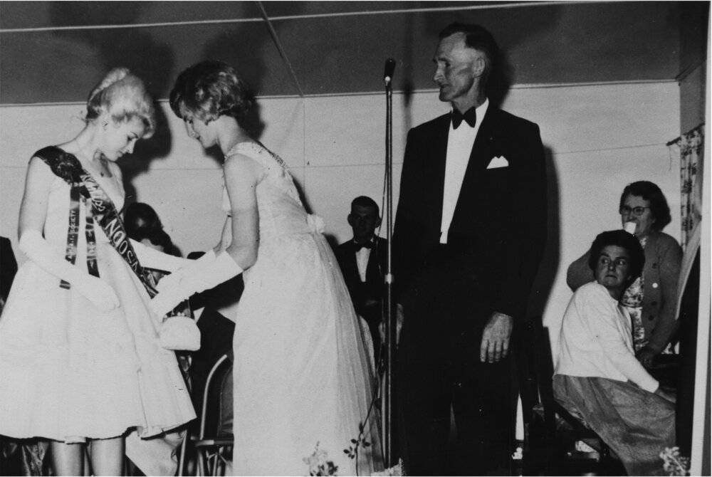 Entrants and Officials, 'Miss Noosa Show', Noosa Country Show Ball, Pomona, 1964