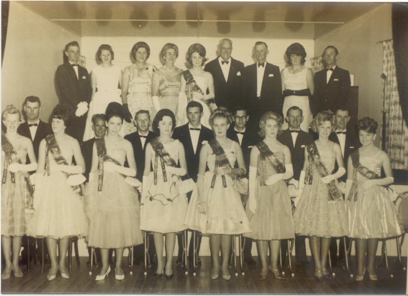 Entrants and Officials, 'Miss Noosa Show', Noosa Country Show Ball, Pomona, 1965