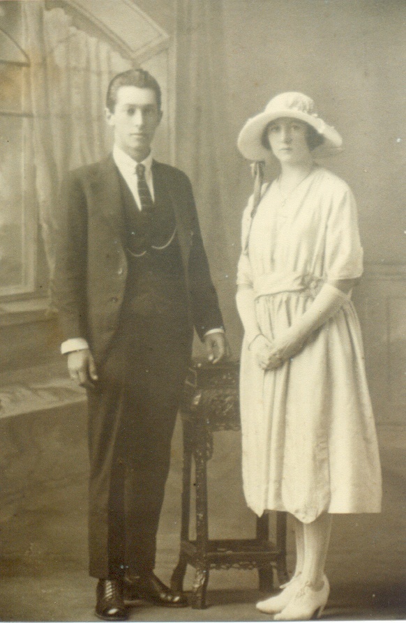 Wedding portrait, Andy and Jessie Brown, Pomona, 20 January 1923