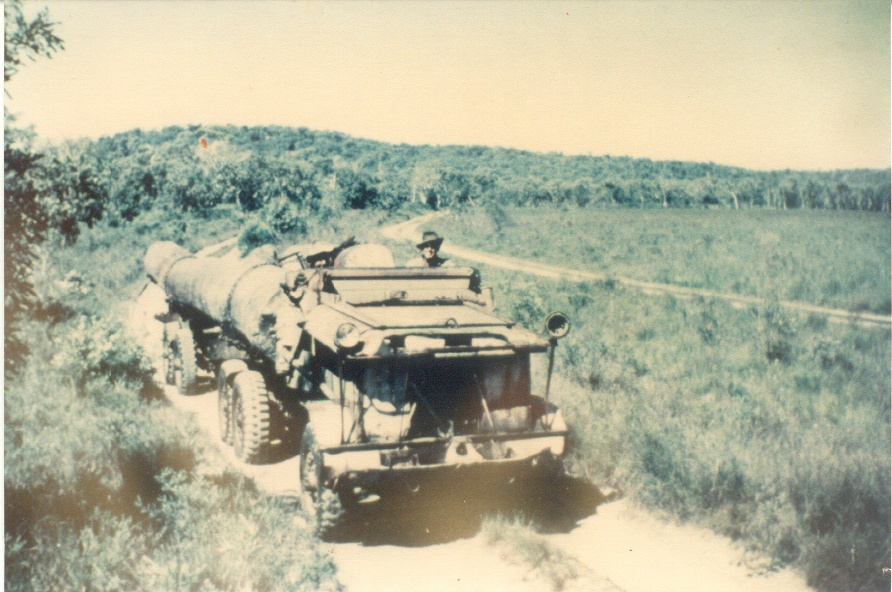 Timber transportation, Army Amphibious Duck (DUCW), 25 April 1955