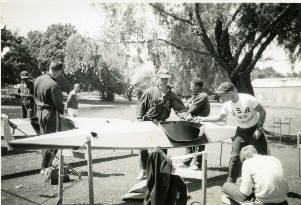 Canoe/Kayak team, United States of America, Olympic Games, Lake Wendouree, Ballarat, ca December 1956