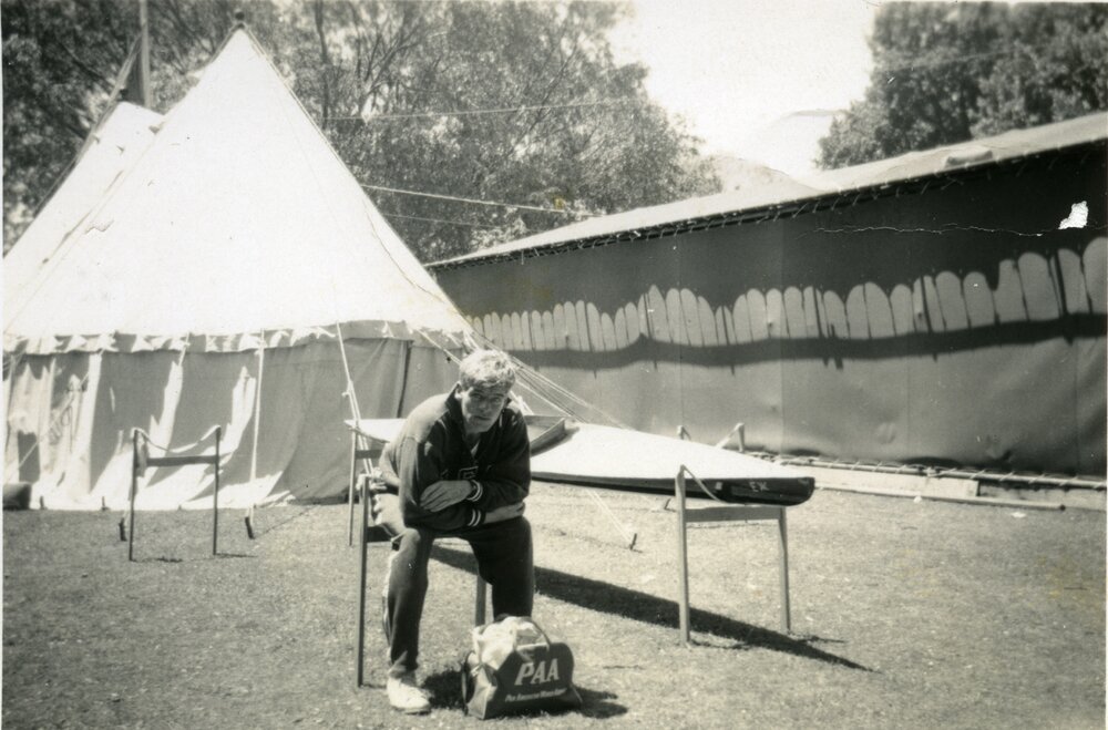 Canoe/Kayak athlete, Olympic Games, Lake Wendouree, Ballarat, ca December 1956