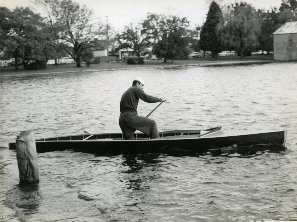 Canoeist, Russian Olympic Team, Lake Wendouree, Ballarat, 1956