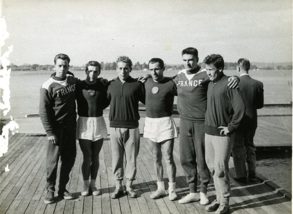 Canoe/Kayak athletes, French Team, Olympic Games, Lake Wendouree, Ballarat, ca December 1956