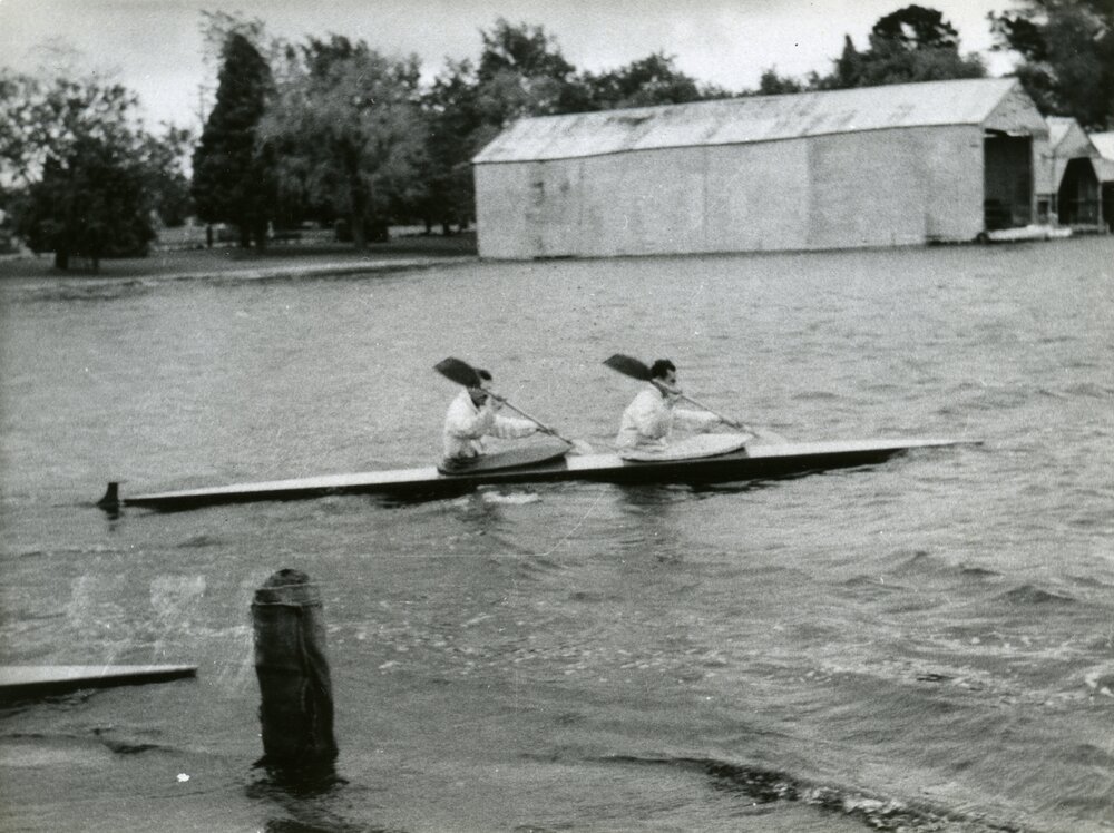 Kayakers, Hungarian Olympic Team, Lake Wendouree, Ballarat, 1956