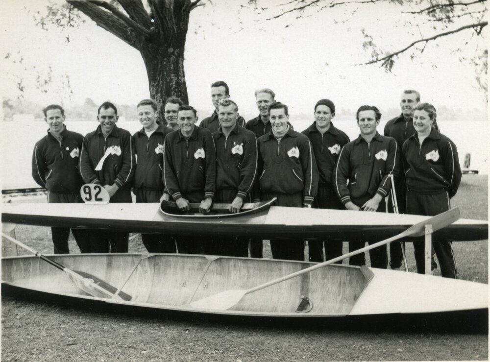 Australian Olympic Canoeing Team Members, Lake Wendouree, Ballarat, ca December 1956