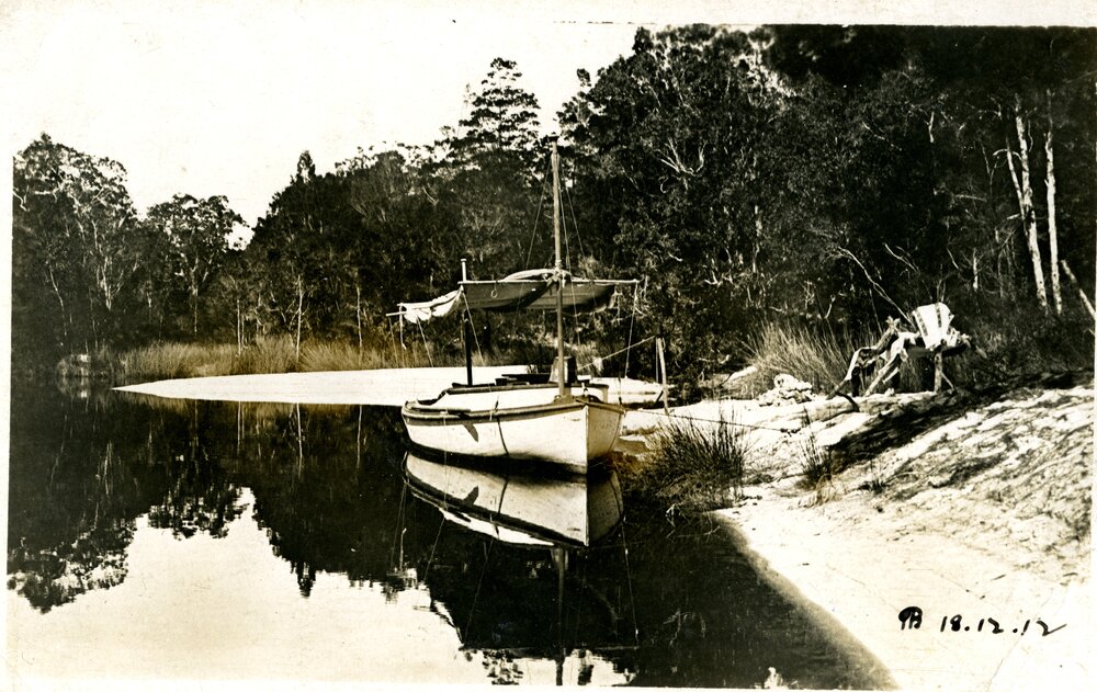Beach camp, Teewah, Noosa North Shore, 18 December 1912