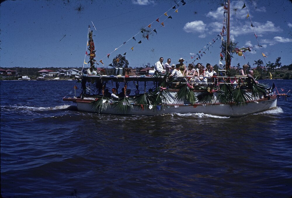 'Miss Tewantin II', Festival of Waters, Noosa River, ca 1960s